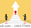 Vision of a Leader in Financial Growth. Business concept of goals 140177409