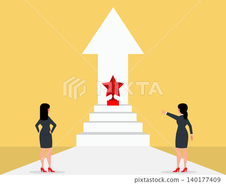 Vision of a Leader in Financial Growth. Business concept of goals Vision of a Leader in Financial Growth. Business concept of goals 140177409