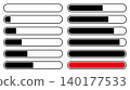 Vector illustration set of progress bars for displaying progress percentages. 140177533