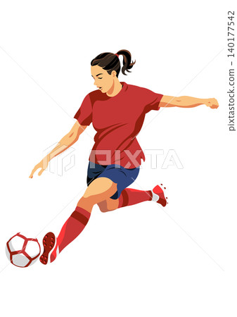 女子足球運動員 女子足球運動員 140177542