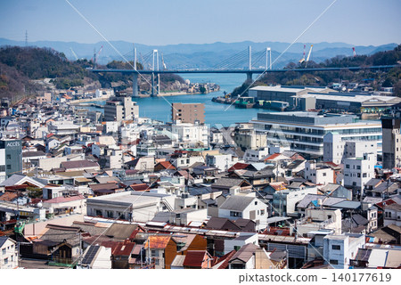 A panoramic view of Onomichi city. A panoramic view of Onomichi city. 140177619