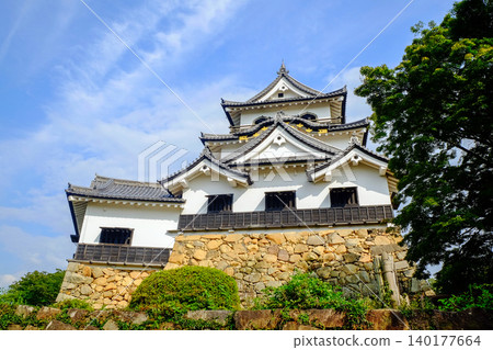 Castle tower seen from below 140177664