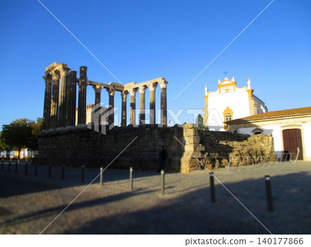 Diorama-style depiction of the Temple of Diana in Evora, Portugal. Diorama-style depiction of the Temple of Diana in Evora, Portugal. 140177866