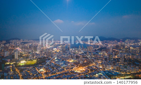 May 29 2022 Kowloon skyline. Residential and commercial buildings, May 29 2022 Kowloon skyline. Residential and commercial buildings, 140177956