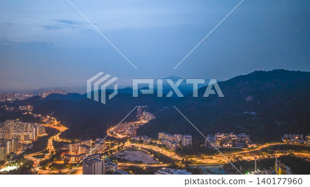 May 29 2022 Tai Wo Ping urban skyline Kowloon May 29 2022 Tai Wo Ping urban skyline Kowloon 140177960