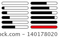 Vector illustration set of progress bars for displaying progress percentages. 140178020