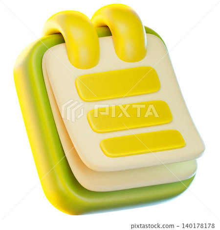 notebook 3d render icon, Back To School illustration notebook 3d render icon, Back To School illustration 140178178