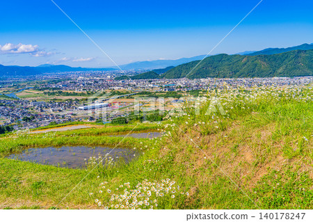 [Nagano Prefecture] Obasute Rice Terraces - Rice Planting Season 140178247