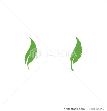 green leaf icon in flat style on white background. leaf icon set. nature icon leaf vector illustration. green leaf icon in flat style on white background. leaf icon set. nature icon leaf vector illustration. 140178452