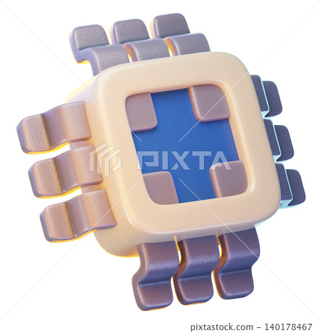 processor 3d render icon, Technology and Computer illustration processor 3d render icon, Technology and Computer illustration 140178467