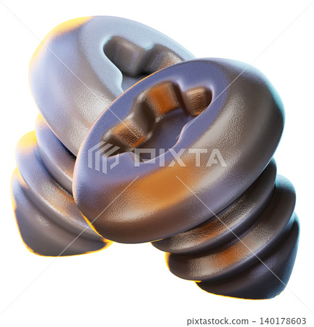 screw 3d render icon, construction illustration screw 3d render icon, construction illustration 140178603