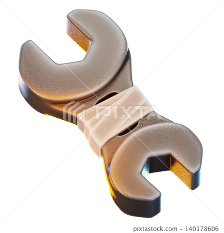 spanner 3d render icon, construction illustration spanner 3d render icon, construction illustration 140178606