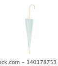 Hand-drawn umbrella illustration | Cute and sophisticated pale-toned French chic color scheme (for a comfortable living design) 140178753