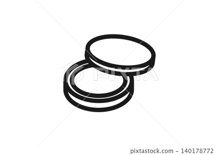 Red ink pad line art icon - Stamp pad/ink pad illustration material Red ink pad line art icon - Stamp pad/ink pad illustration material 140178772