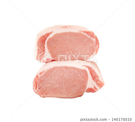 Pork loin for pork sauté, tonkatsu, and tonteki [white background] 140178810