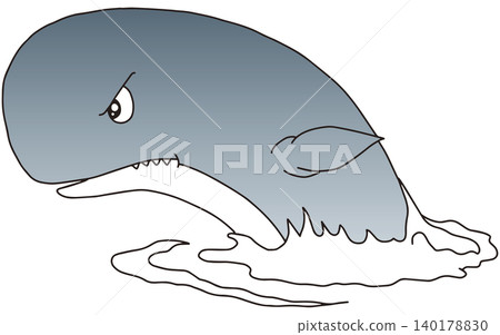 手繪動物插畫 ☆ 鯨魚 手繪動物插畫 ☆ 鯨魚 140178830