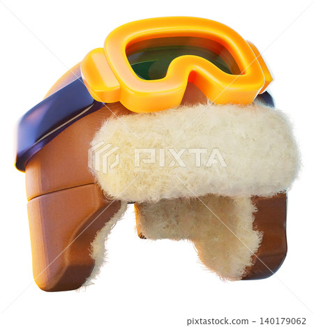 aviator hat 3d render icon, hat illustration 140179062