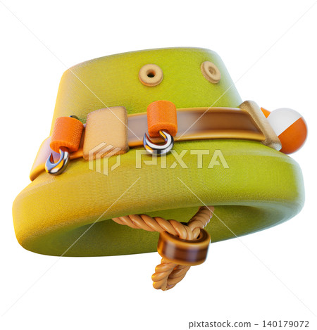 fisherman hat 3d render icon, hat illustration fisherman hat 3d render icon, hat illustration 140179072
