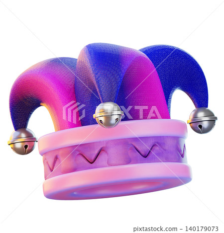 jester hat 3d render icon, hat illustration jester hat 3d render icon, hat illustration 140179073