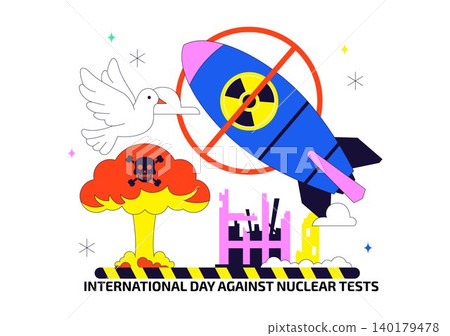 International Day Against Nuclear Tests Vector Illustration Featuring Nuclear Disarmament Awareness, Peace Advocacy and Anti Nuclear Weapons Campaign International Day Against Nuclear Tests Vector Illustration Featuring Nuclear Disarmament Awareness, Peace Advocacy and Anti Nuclear Weapons Campaign 140179478
