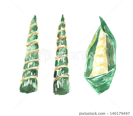 Chimaki watercolor illustration set Chimaki watercolor illustration set 140179497
