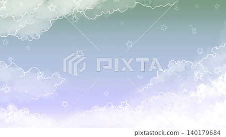 夢幻可愛的星空雲朵奇幻背景:柔和漸變的奇幻天空插圖 夢幻可愛的星空雲朵奇幻背景:柔和漸變的奇幻天空插圖 140179684