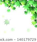 Watercolor-style autumn leaves vector illustration frame 140179729