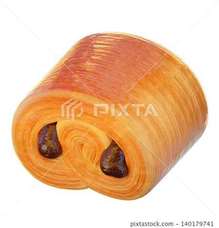 Pain Au 3D render icon, Pastry illustration Pain Au 3D render icon, Pastry illustration 140179741
