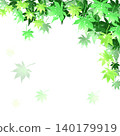 Watercolor-style autumn leaves vector illustration frame background 140179919