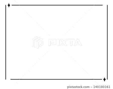 Illustration material of a frame with sparkling decorations 140180161