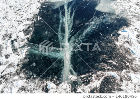 Transparency of river ice. Transparency of river ice. 140180456