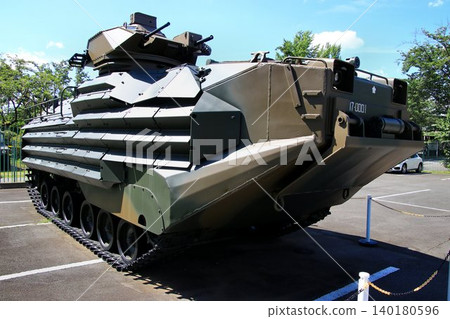 The AAV7 amphibious assault vehicle, newly formed for the Amphibious Rapid Deployment Brigade to strengthen island defenses. 140180596