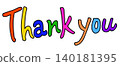 Thank you (colorful text) 140181395