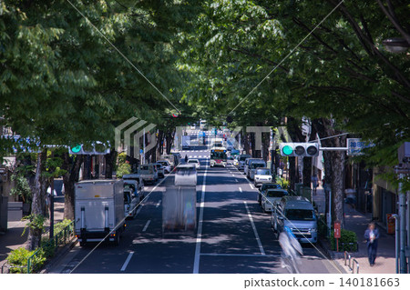 Traffic on Nakasugi Street around Asagaya [Urban Image] 140181663