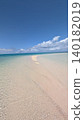 The white sandy beaches and blue sea of a mythical island 140182019