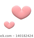 Clay-like puffy heart 140182424