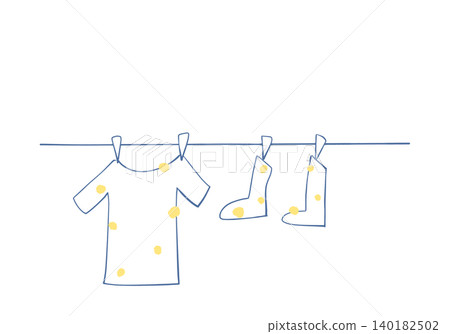 Laundry that has been hung out to dry, pollen Laundry that has been hung out to dry, pollen 140182502