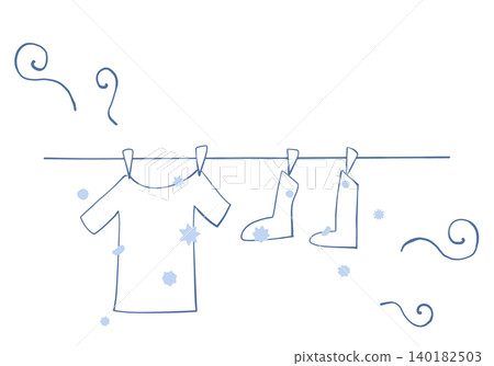 Laundry that has been hung out to dry smells bad 140182503