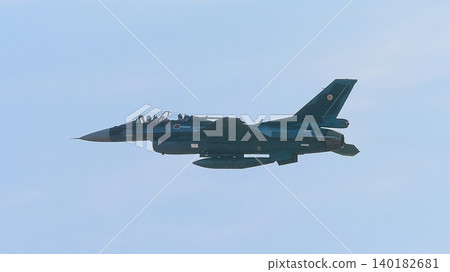 Japan Air Self-Defense Force F-2B fighter jet in flight Japan Air Self-Defense Force F-2B fighter jet in flight 140182681