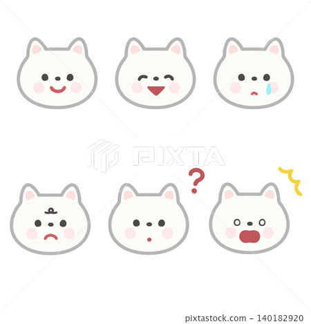 貓臉表情套裝 140182920
