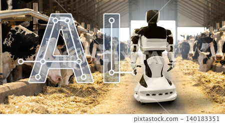 Using Artificial Intellingence for data analizing and herd management. Smart farming concept Using Artificial Intellingence for data analizing and herd management. Smart farming concept 140183351