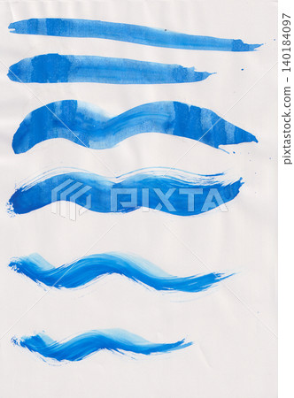 Blue watercolor brushstroke material set | Hand-drawn brushstroke vector illustration Blue watercolor brushstroke material set | Hand-drawn brushstroke vector illustration 140184097