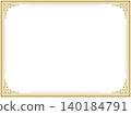 Antique design frame/star/gold/illustration/material 140184791