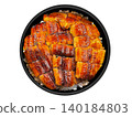 Unadon (eel rice bowl) photo stock 140184803