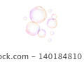 Pink flying soap bubbles 140184810
