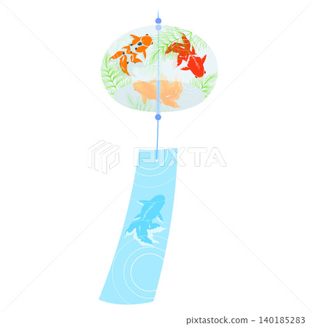 Wind chimes illustration Wind chimes illustration 140185283