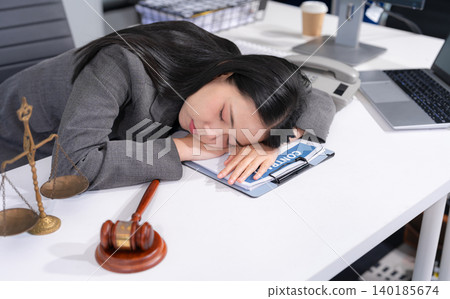 Legal counsel is sitting at table, Stress. client crisis negotiating concept. Legal counsel is sitting at table, Stress. client crisis negotiating concept. 140185674
