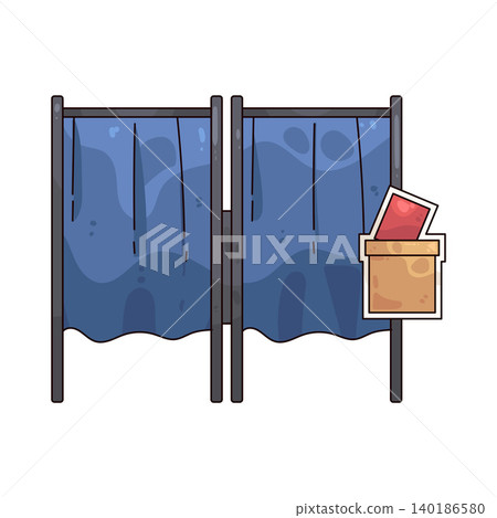 Illustration of Polling Booth 140186580