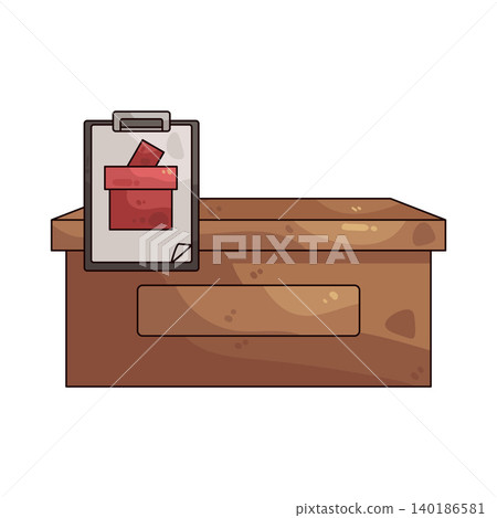 Illustration of Voting Booth Illustration of Voting Booth 140186581