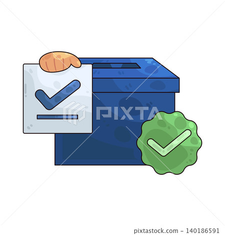 Illustration of Vote Box Illustration of Vote Box 140186591